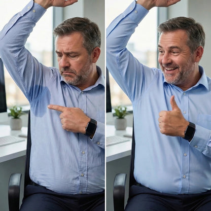 Halvern Glatt light-blue shirt showing easy-care performance
