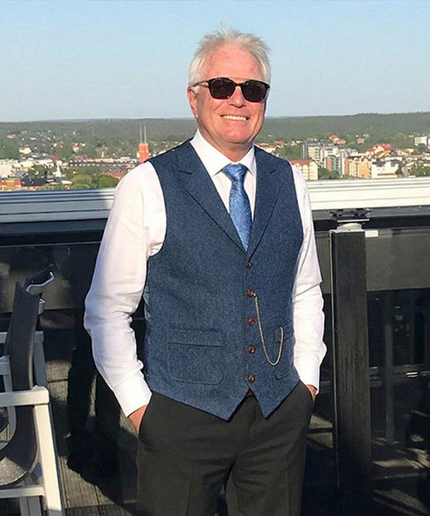Lancaster waistcoat worn by a model